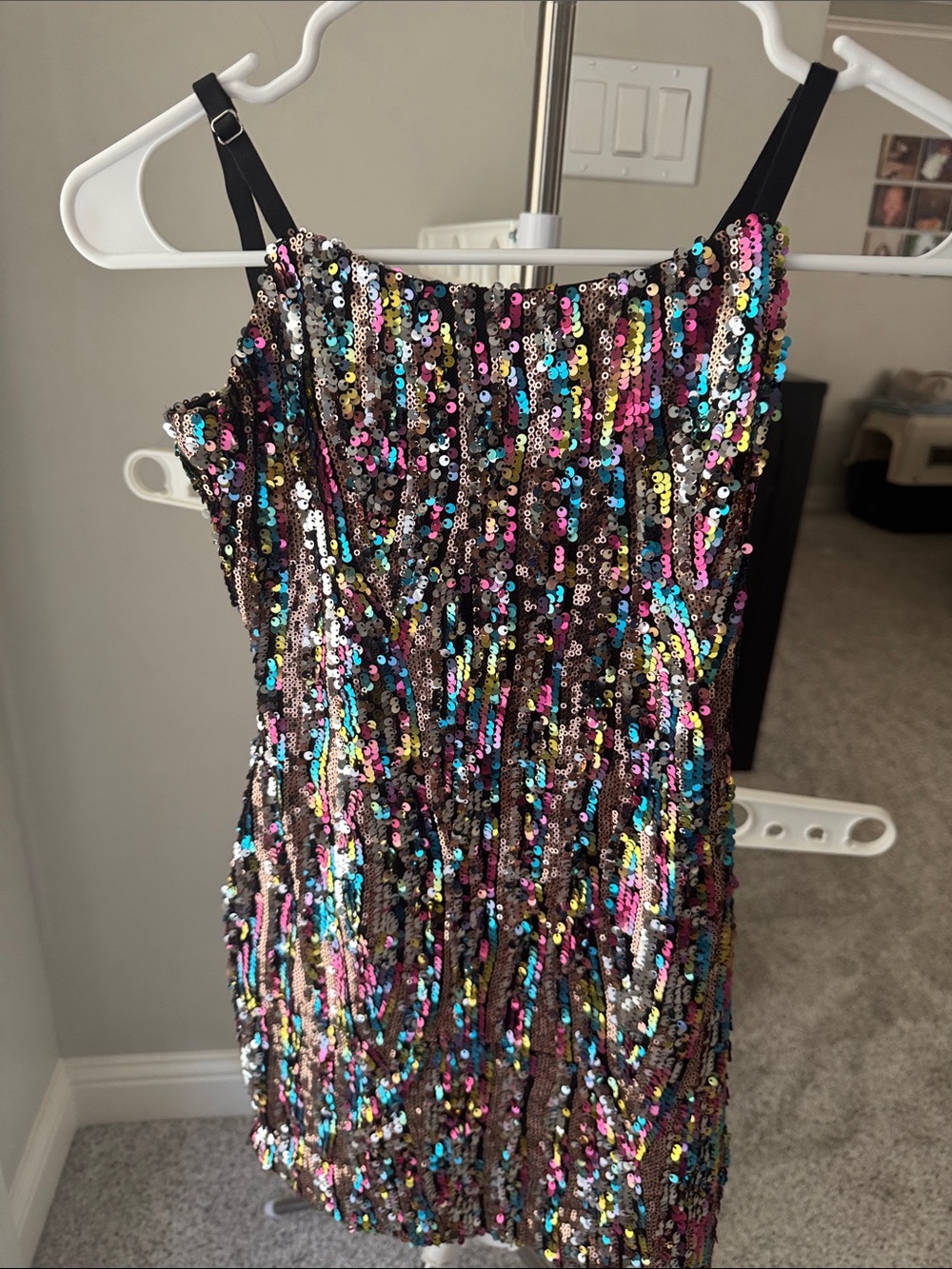 Katie J NYC Black Multicolor Sequin Girls' Party Dress